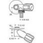 Schell Vanne de raccordement Comfort + clapet anti-retour p.pompe puisage, DN15 1/2", chrome