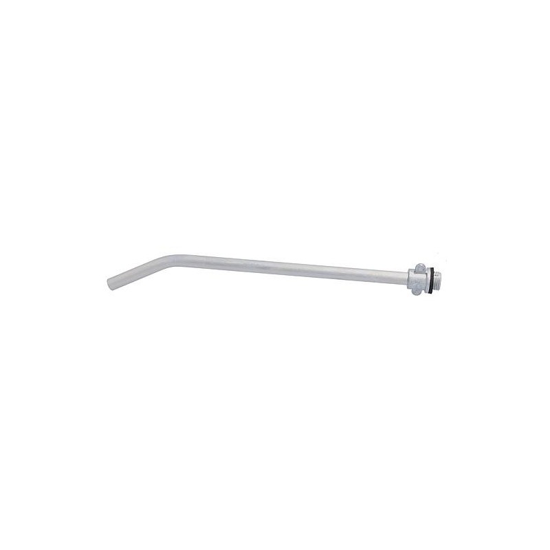 Tube de buse alu male M15x1,5mm, Ø 10mm, L: 250mm coudé