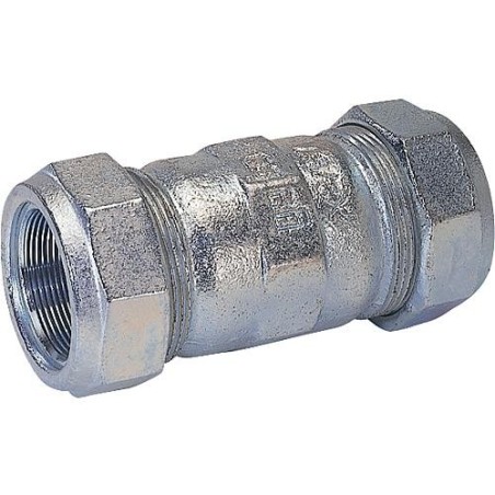 Accoup de serrage en fonte malleable fem/fem, Gaz PN 4, eau PN 10, Type O 1/2" (21,3)                             ",