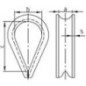 Cosse de cable EN 13411-1 ( Din 6899 type BF), galvanise a chaud pour cable metallique 10 mm