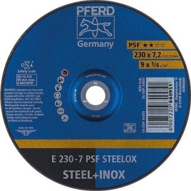 Disque à meuler PFERD Ø 230 x 7,2 x 22,23mm pour acier