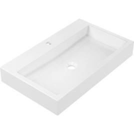 Lavabo Design JULIA lxhxp: 700x100x420 mm fonte minérale blanc