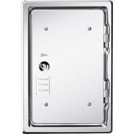 porte de cheminee en inox fermeture 4 pans type K 14/4 E V2A, 15/30 cm