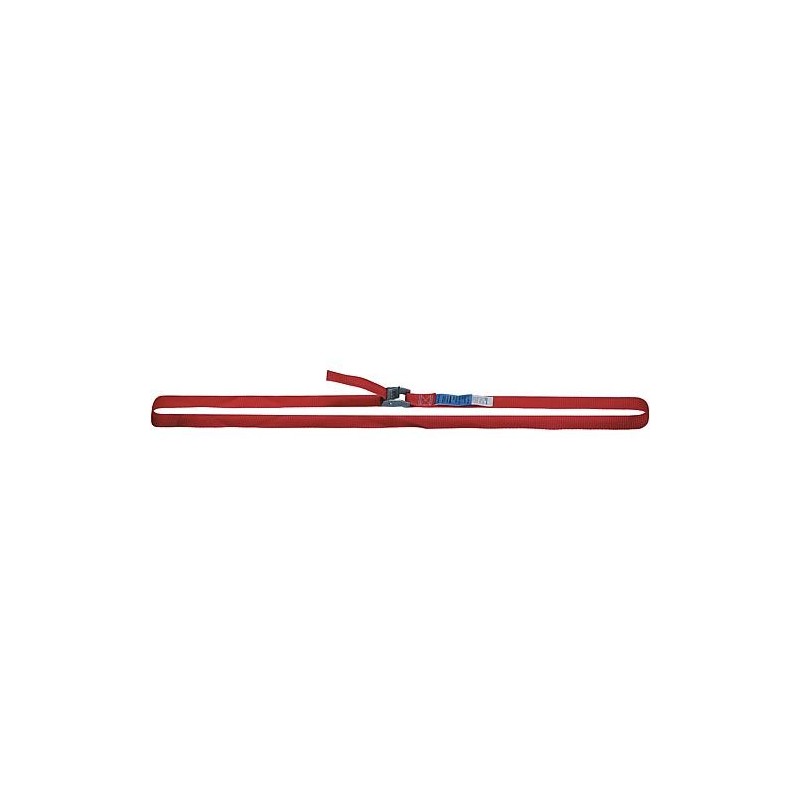 Sangle d’arrimage, une pièce DIN EN12195-2, rouge sangle 25mm, longueur 5m , UE 2