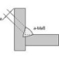 Plateau de ponçage à lamelles PFERD Ø 125 x 22,23 mm, épaisseur du disque 8 mm K40 pour acier, inox