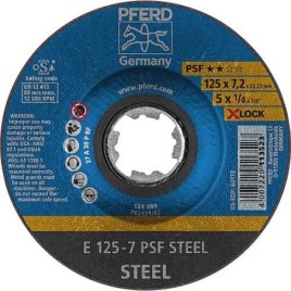 Disque à meuler PFERD Ø 125 x 7,2mm X-Lock, droit pour acier