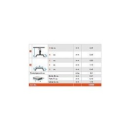 Echafaudage H de travail 2,50 H reelle 0,47 1090x300 marches: 2x2