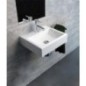 Lavabo Design JULIA lxhxp: 420x100x360 mm fonte minérale blanc