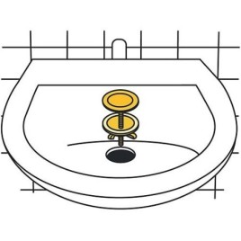 Couvercle de robinet modele lourd, cache chrome Ø 50 mm