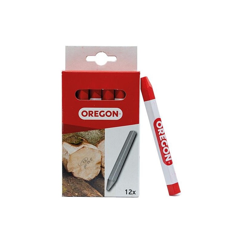 Craie forestière Oregon rouge, longueur 120mm, Ø 12mm UE 12 pièces