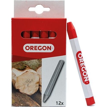 Craie forestière Oregon rouge, longueur 120mm, Ø 12mm UE 12 pièces