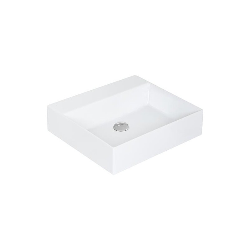 Vasque Elayla sans trou de robinet en céramique, blanc 500x130x450 mm