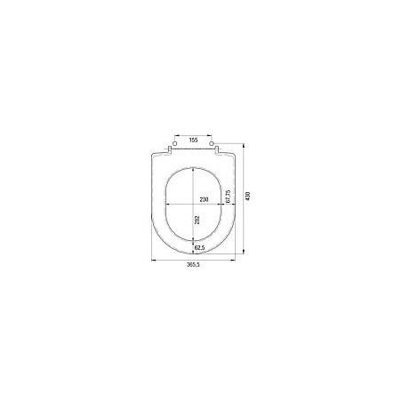 Abattant WC Design "Danio Slim" avec abaissement automatique Duroplast blanc