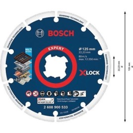 Disque diamant BOSCH Ø 125x22,23mm, X-Lock