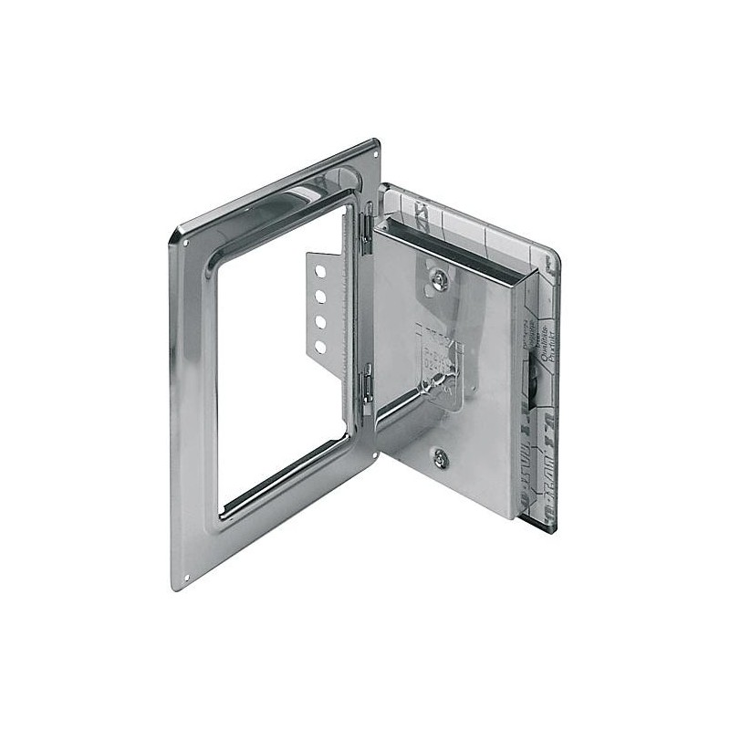 KW porte de cheminee RV 140/200 en acier inox avec cle, construction controlee