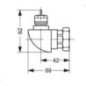 Adaptateur coude Danfoss pour RAW tête thermostatique M30x1,5