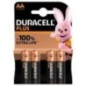 Duracell MN1500 Plus Pile AA blister de 4 pièces