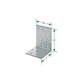 Equerre d’assemblage perforée irregulier 60x40x60x2,5 mm