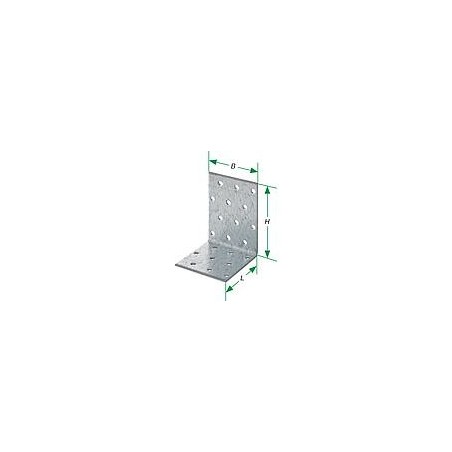 Equerre d’assemblage perforée irregulier 60x40x60x2,5 mm