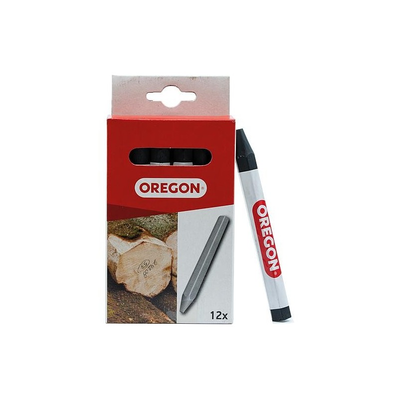 Craie forestière Oregon noir, longueur 120mm, Ø 12mm UE 12 pièces