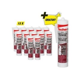 Kit Promo Fischer contenant 12 x 93 008 96 + gratuitement 1x 93 008 96 silicone sanitaire