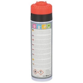 Spray de marquage rouge fluo Roland Endres SpotMarker TYP7 360°, bombe aérosol 500ml