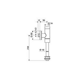 Robinets temporisés Schell Schellomat Basic SV avec robinet d’arrêt chrome