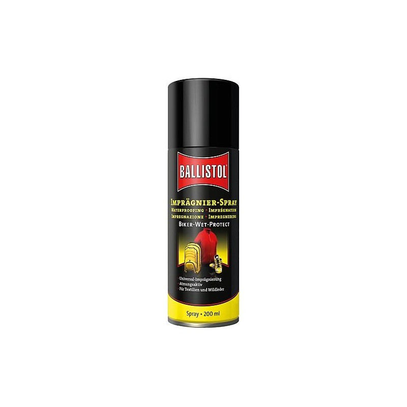 Spray imperméabilisant BALLISTOL Biker-Wet-Protect, bombe aérosol 200ml