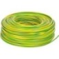 Cable isole en plastique H07V-K, 1,5 qmm, vert-jaune, rouleau de 100 m