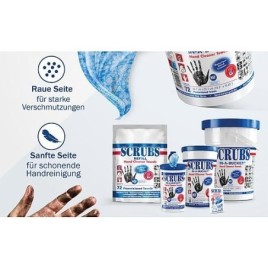 Lingettes nettoyantes SCRUBS IN-A-BUCKET recipient avec 30 lingettes