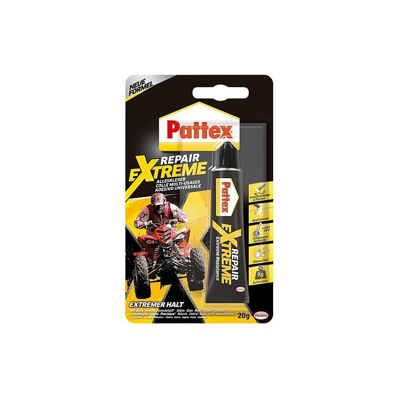 Colle pour réparation PATTEX Repair Extrem gel 20g Carte blister