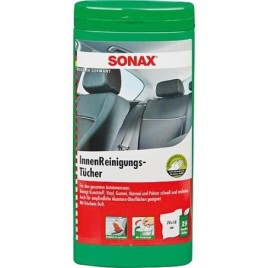 Lingettes nettoyantes SONAX pour l’intérieur de voiture, 25 pièces en boite plastique