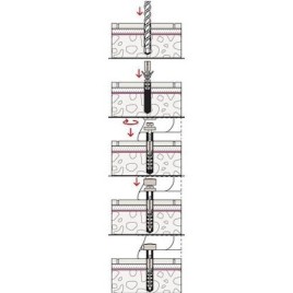 Fixation pour WC et sanitaires S 8 RD 60 WCR