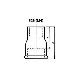 Raccord en fonte malleable galva Nr.526 Rallonge Ø 1/2" x 30