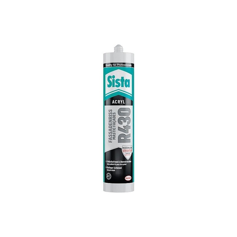 Acrylique-facade SISTA R430 blanc cassé (avec grain: grossier) cartouche 300ml