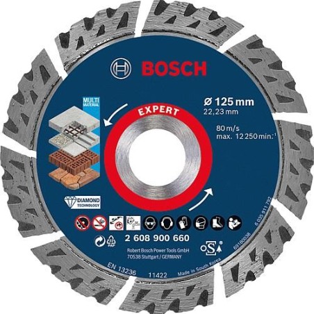 Disque diamant Bosch Expert multi Materiau Ø 125x22,23x2,4mm