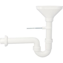 Siphon entonnoir DN 40 fixation murale incluse