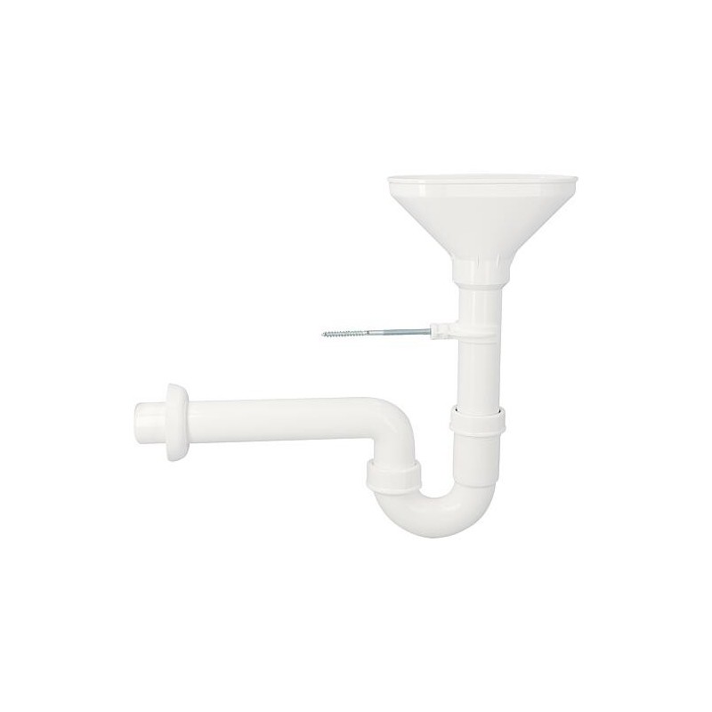 Siphon entonnoir DN 40 fixation murale incluse