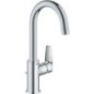 Mitigeur de lavabo Grohe BauEdge L-Size saillie 140 mm chrome avec garniture d’écoulement