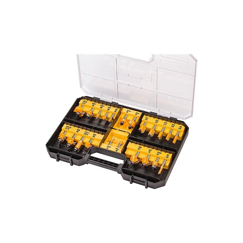 Kit de fraiseuse DEWALT 22 pieces pour 80 835 67