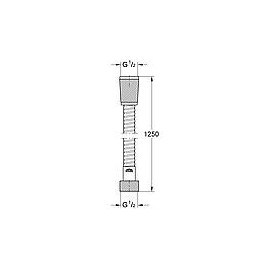 Flexible de douche metallique Grohe Relexa 1500 mm, 1/2’’ x 1/2’’ Longlife chrome