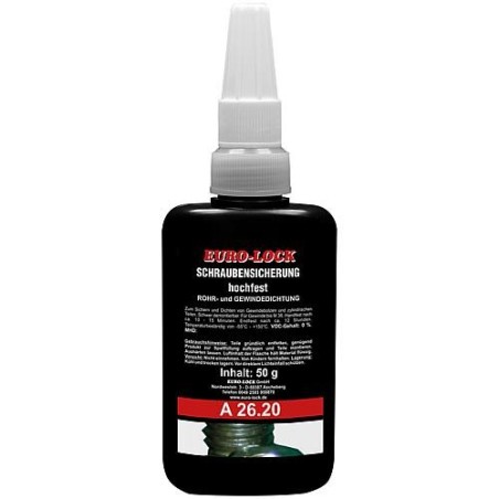 Agent de blocage des vis, haute résistance, EURO-LOCK A 26.20 flacon doseur 50g