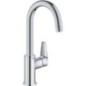 Mitigeur de lavabo Grohe BauEdge L-Size saillie 140 mm chrome écoulement Push-Open