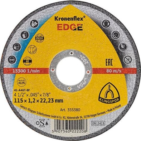 Disque de découpage KLINGSPOR 125x1,2x22,23mm