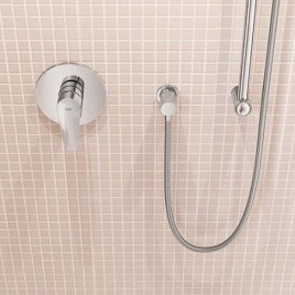 Mitigeur de baignoire encastré Grohe BauEdge rosace Ø: 158 mm chrome