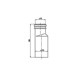 Raccord WC DN80/100 droit