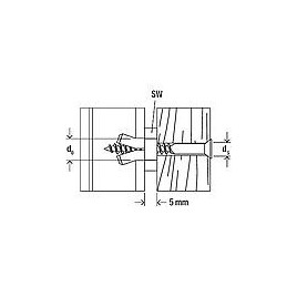 cheville d’ecartement P 9 K pour revetement de balcon UE 50