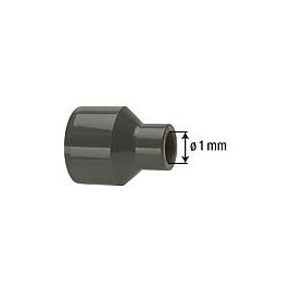 PVC-U - Raccord adhesif Reduction longue, 16 x 10 mm, avec support et manchon adhesif