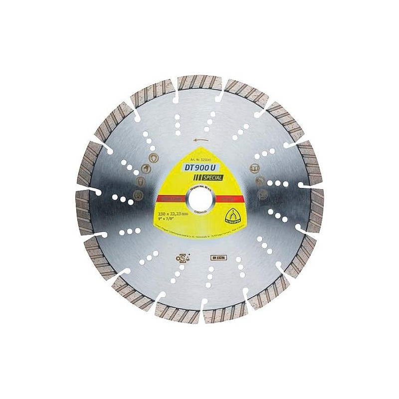 Disque diamant KLINGSPOR 115x22,23mm Standard Turbo 8 segments