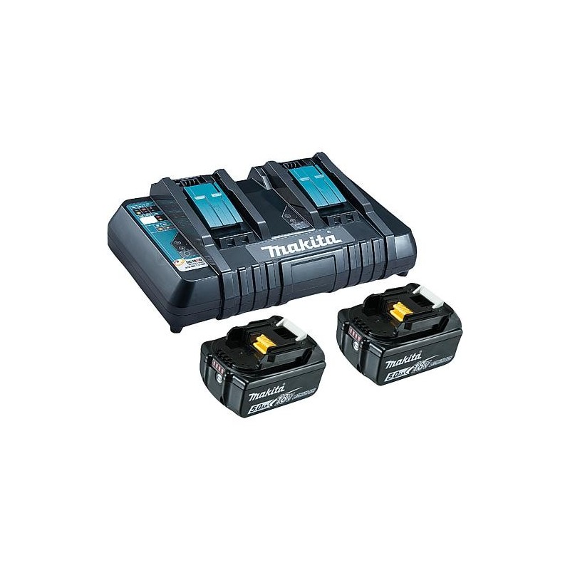 Kit Batteries MAKITA 18V avec 2x 5,0 Ah batteries et chargeur double